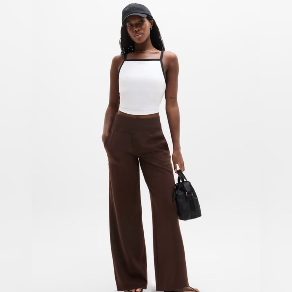 Athleta Women's Wide Leg Pants in Brown